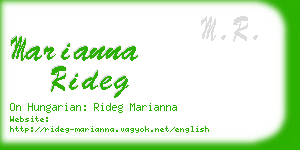 marianna rideg business card